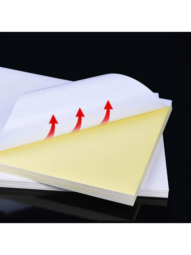 A4 Labels Craft Paper Inkjet Matte Printing Sticker Copy Mark Stickers for Copier Inkjet Printer 100 Sheets