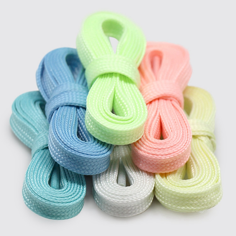 Cordones luminosos de 6 colores para niños y adultos, cordones para zapatos planos, brillantes, para , fluorescentes, Unisex, 1 par