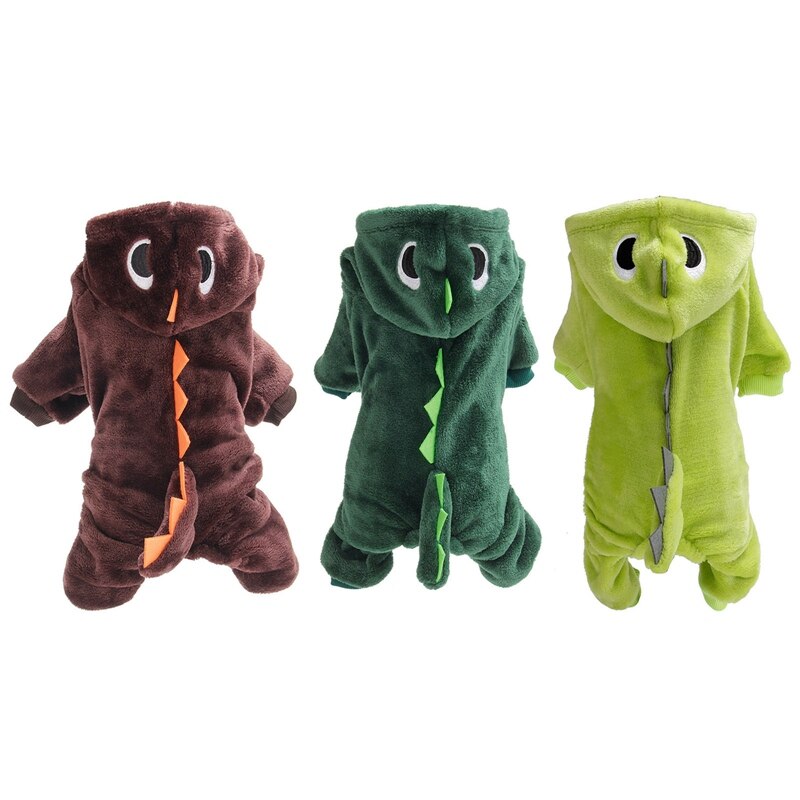 Juhla halloween koriste söpö dinosauruksen muotoinen koiran vaatteet haalarit lemmikkeille koiranpentu huppari vaatteet tee itse cosplay puku