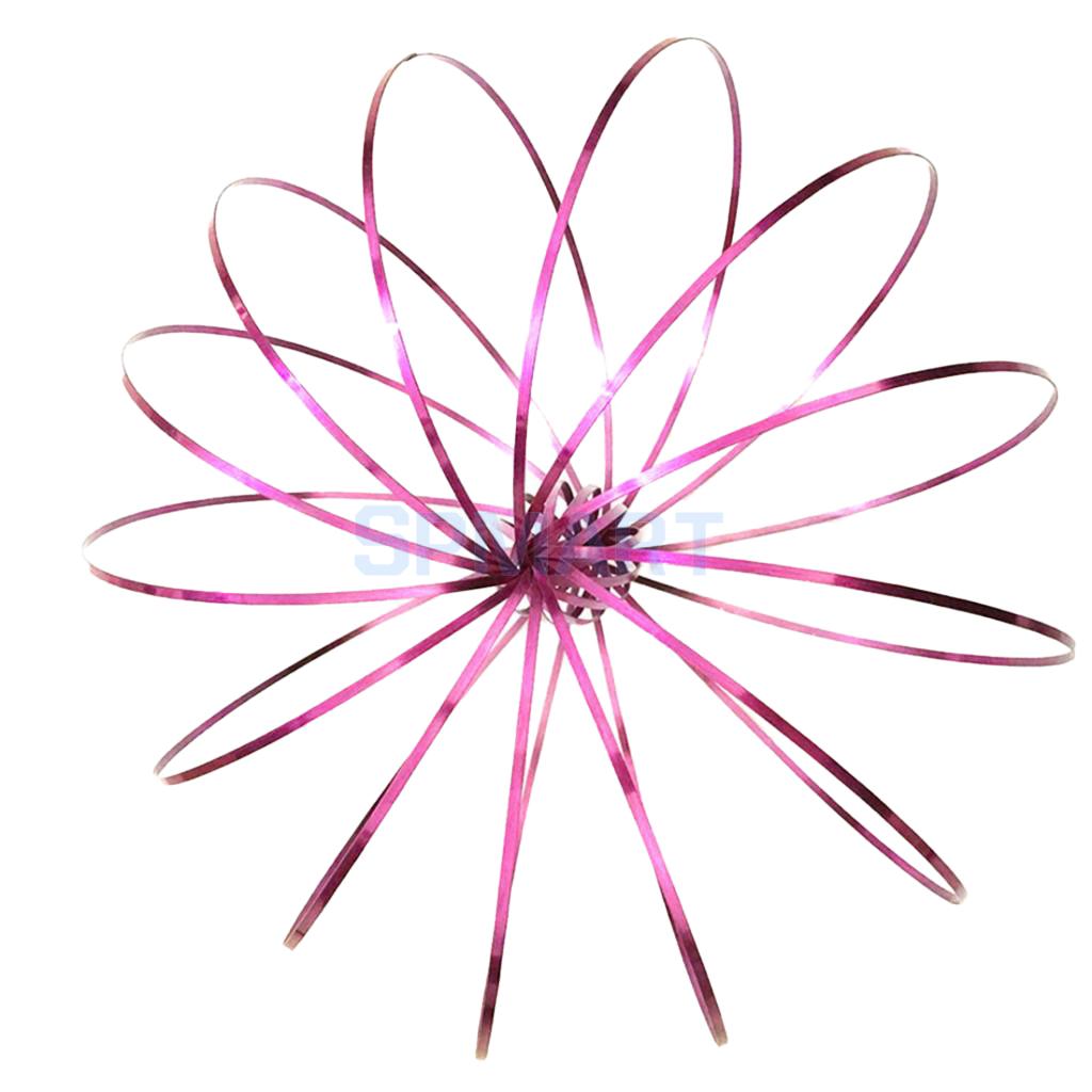 3D Spinner Dynamic Science Motion Flow Rings Magic Fidget Bracelet Toy Funny: Rose Red