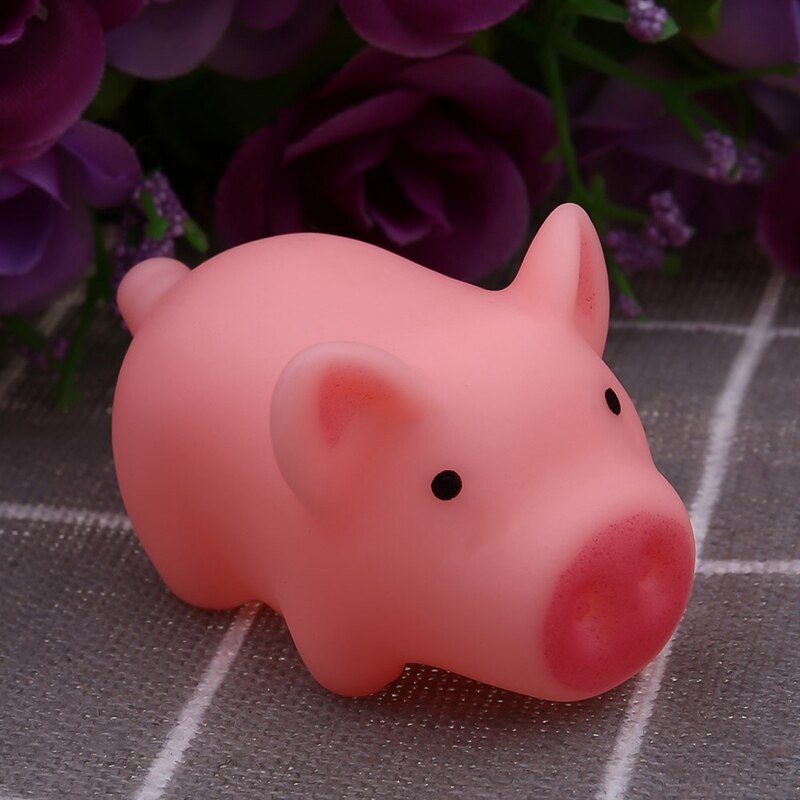 Cute Dog Toys Pink Screaming Rubber Pig Pet Toys Squeak Squeaker Chew Home Decorations