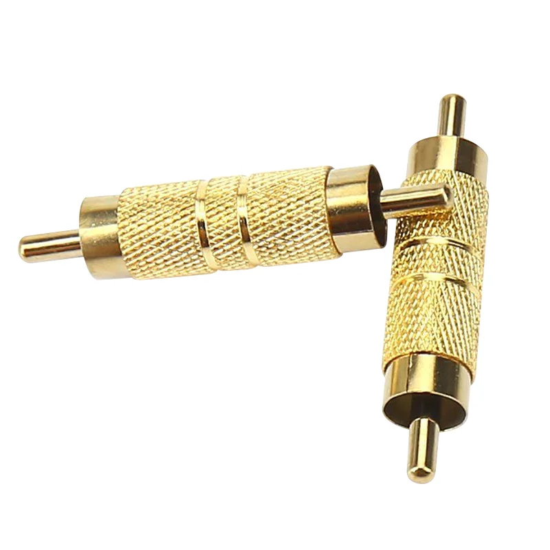 Durcheinander RCA Inline Koppler Stecker auf Stecker Vergoldeter Stecker A/V Adapter M/M Stecker RCA Schreiner für CCTV Kamera