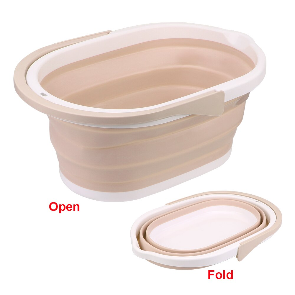 Car Wash Bucket Foldable Bucket Save Space PP Portable for Tourism Outdoor Fishing Camping Folding Laundry Tub: Yellow