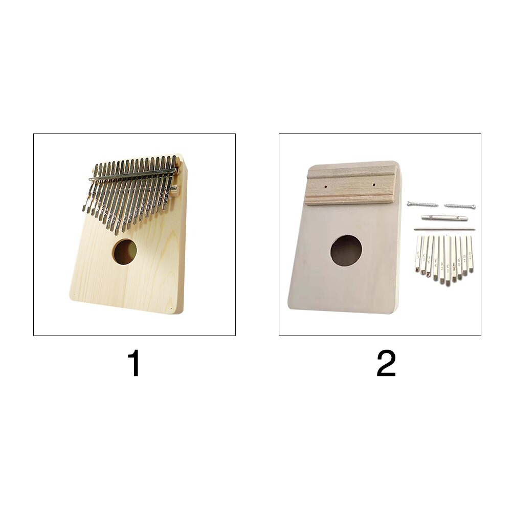 17 Or 10 Keys Musical Mini Sound Children Hand Held Thumb Piano Wooden Kalimba Finger Beginner Entertainment DIY