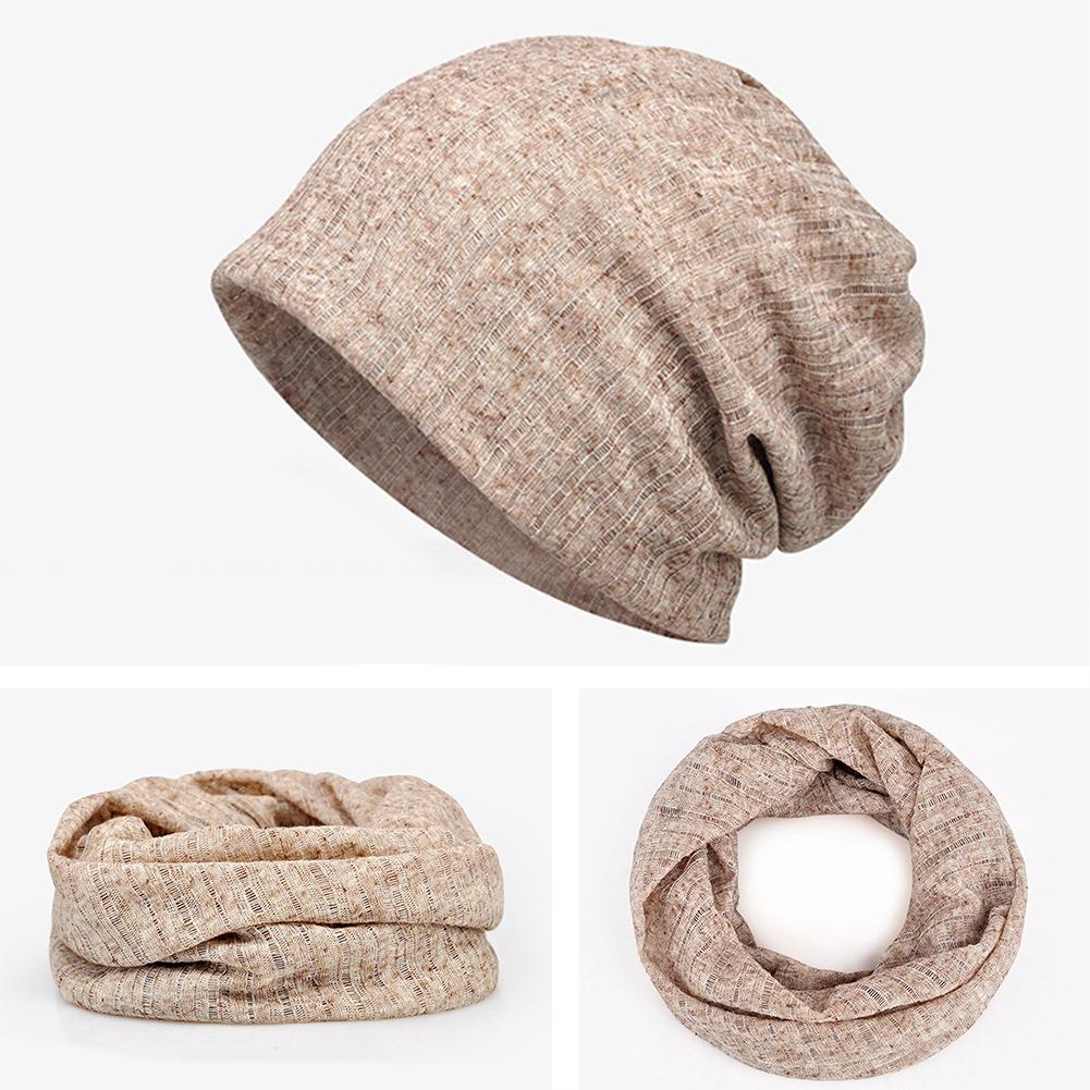 Spring Summer Dual-use UV Protection Baggy Beanie Hat Cap Neck Gaiter Bandana