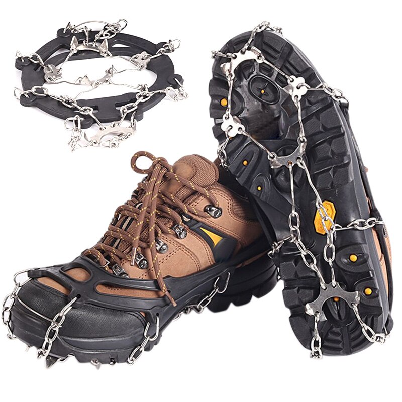 Chaude Neige Adhérence Taquet Sur Chaussure Taquet Picots En Caoutchouc Anti-dérapant 10 Goujons En Acier Crampons Chaussures MVI-ing