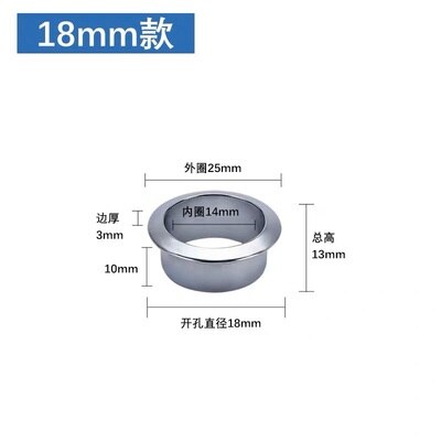 Metal Desk Wire Hole Cover Base 60mm Table Cable Outlet Pc Grommet Port Protector Cabinet Vent Decor Ring Furniture Hardware: 18mm