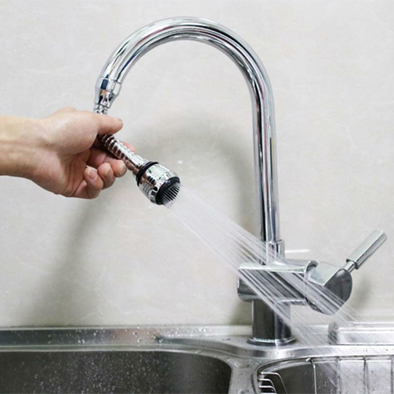 Flexibele Water Kraan Hoofd Sproeier Douche Sink Tap Slang Extender Keuken Thuis