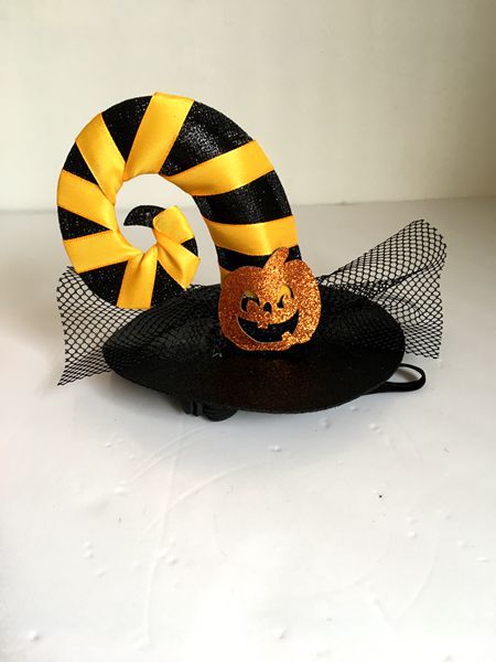 zwierzę domowe Halloween magiczne kostiumy pająk PumpkinHat-placki kot czarownica kapelusz czarodzieja na Halloween przebranie kapeluszy