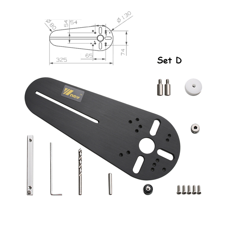 Universal- Kreis Schneiden Jig Werkzeug für Holz Router Fräsen Router/Trimmer Elektrische Hand Kreis Mutter für Tischler: einstellen D