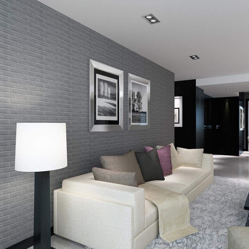 DIY 3D Brick PE Foam Wallpaper Panels Room Decal Stone Decoration Embossed Panels Room Decal Stone Decoration 60cmx30cm#T2