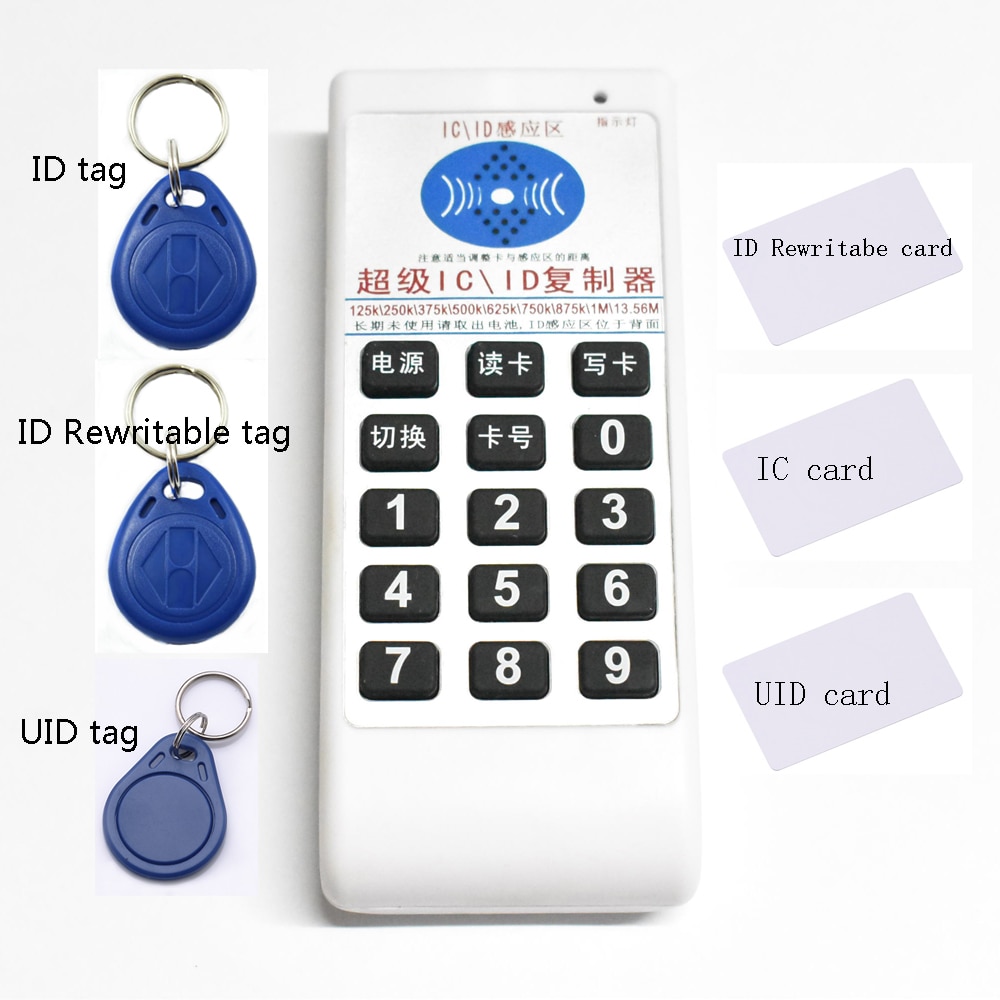 Nfc ic id kopieermachine duplicator kloner rfid lezer schrijver 13.56 mhz 125 khz 250 khz 375 khz 500 khz 625 khz 750 khz 875 khz 1 mhz