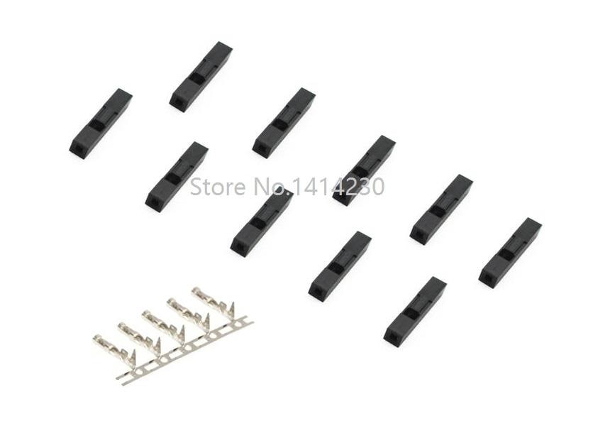 100 Sets 1P 2.54Mm Plastic Dupont Hoofd Jumper Wire Kappen Vrouw Pin Connector Terminal