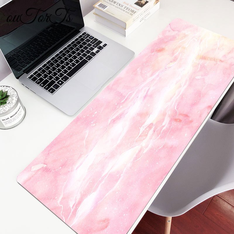 Mouse Pad Gamer Waterproof Large Marble Desk Pad Kawaii Desk Mat Computer Keyboard Table Decoration Cover Gaming Player Mice Mat