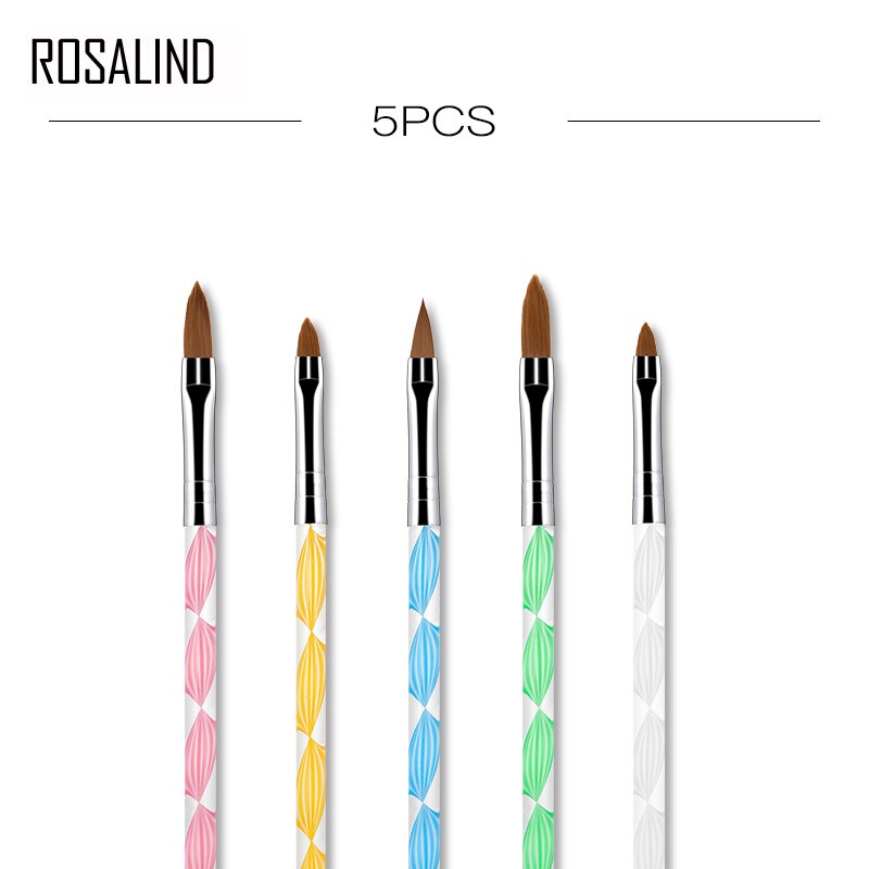 Rosalind neglebørste 20 stk/sæt neglebørster sæt prikker maling tegning neglekunst værktøj polish pensel pen negle manicure: N5294