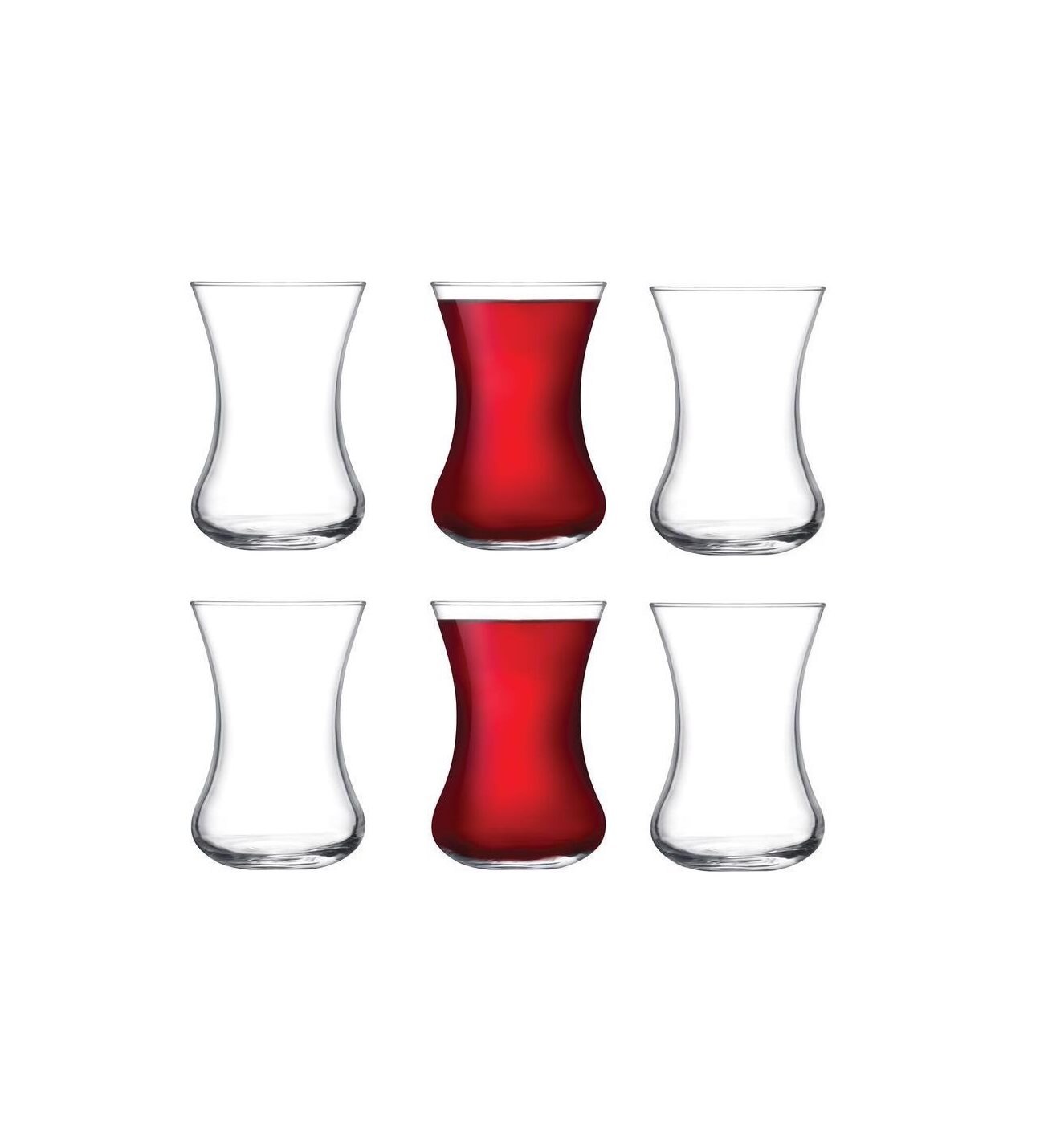 Slim Turkish Tea cup Slim Waisted Tea six personality Tea Cup Set 6'lı Lux quality glass