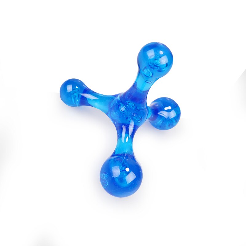 Mini masajeador corporal Manual, cuatro bolas de equilibrio, masajeador portátil de viaje, punto de gatillo, relajación del brazo y la espalda, elimina los edemas, salud: Blue