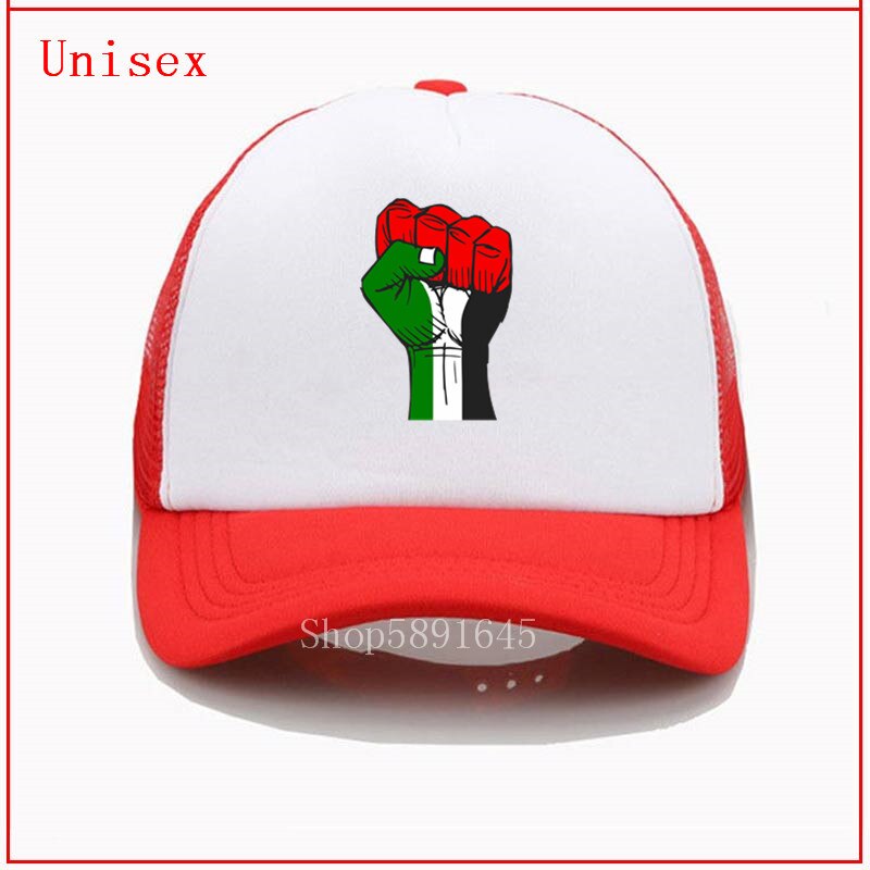 Palestina Speranza cappello con scudo di plastica cappelli della spiaggia delle donne cappello di maglia del cappello del sole per le ragazze di Stampa Personalizzata cappelli per le donne berretto da baseball: red-white / Kids