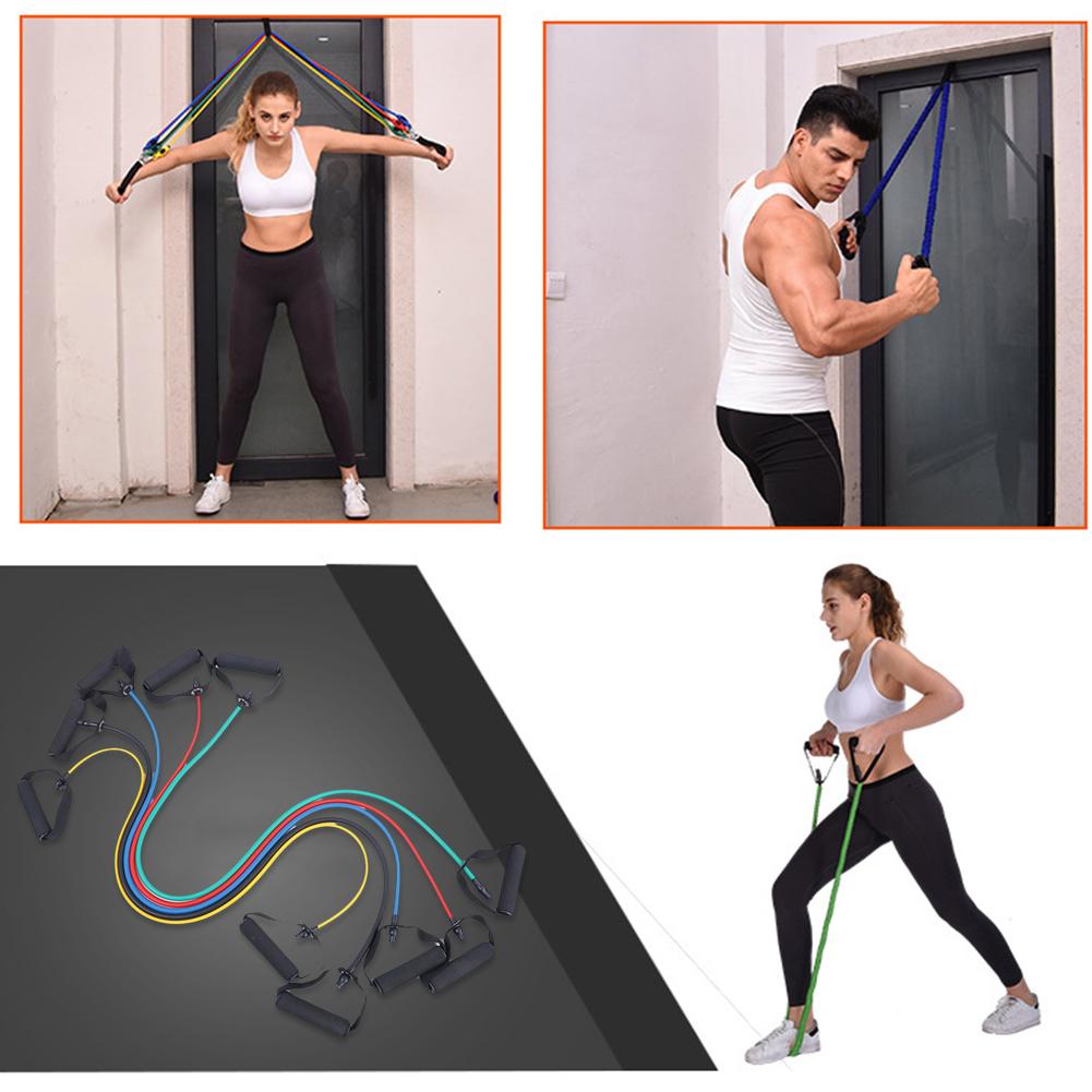 Exercise Resistance Bands With Handles Fitness Workout Bands For Home Gyms Daily Workout Strain Rope With Fitness Word
