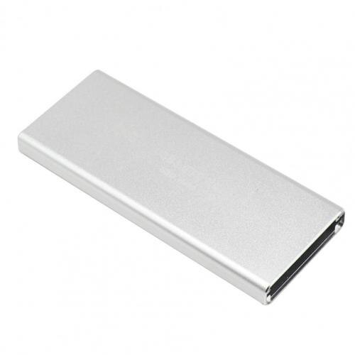 External Hard Drive Case 6Gbps USB 3.0 to M.2 NGFF SSD Mobile Hard Disk Box External Enclosure Container: Silver