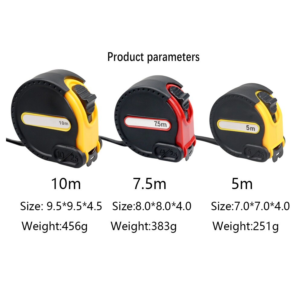 5/7.5/10m Tape Measures Measuring Tool Tape Measure Fall Resistant Rule Tapeline Retractable Measuring Tool