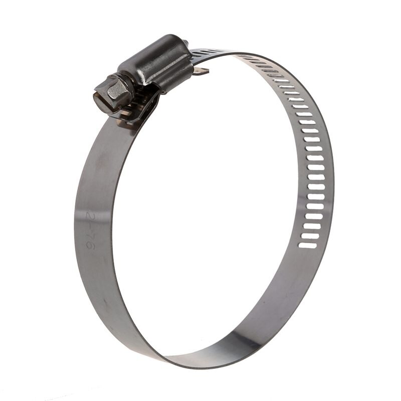 Aro de acero inoxidable de 52mm a 76mm de diámetro, 3 &quot;, anillo de abrazadera de manguera de accionamiento de gusano, 2 uds.
