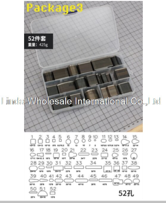 Leather pattern punch set,leather tool,leather carving cutting tool: Package3