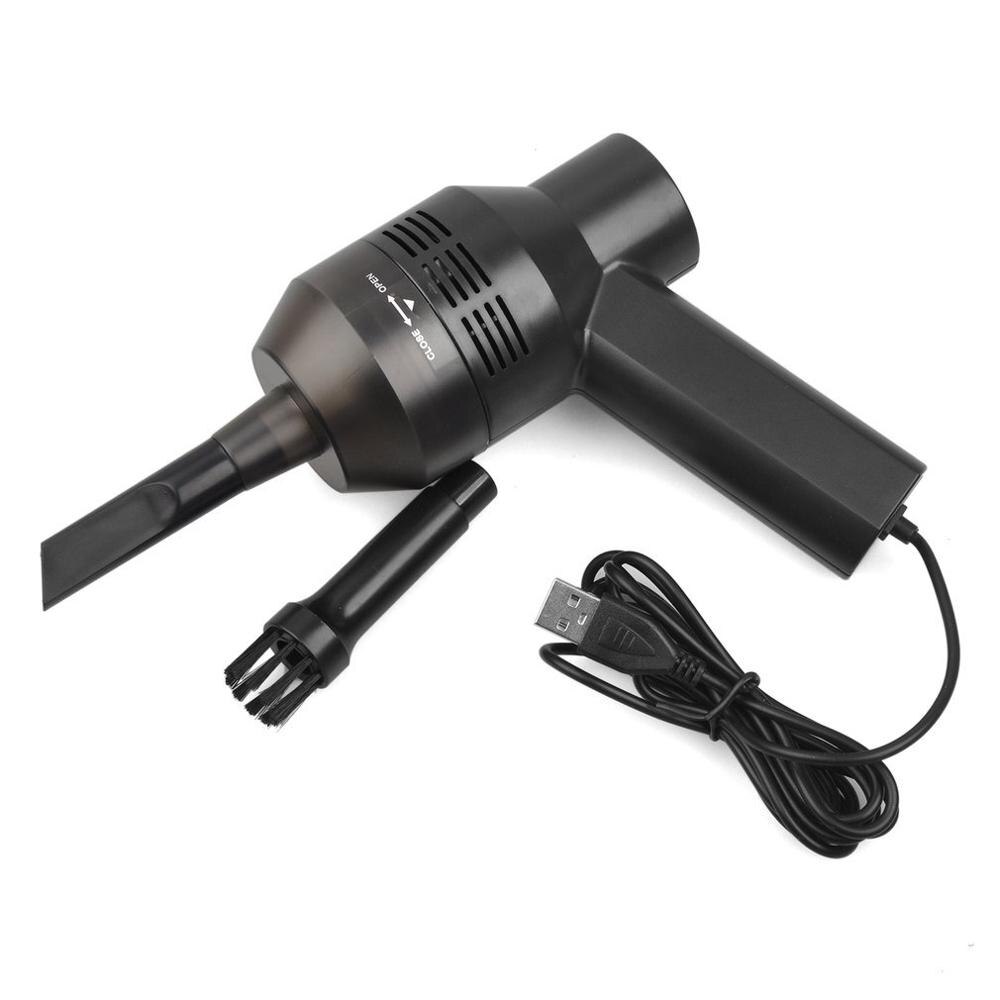Aspirador portátil multifuncional con USB para ordenador, Mini aspirador portátil con brocha para polvos, Herramientas de limpieza: Default Title
