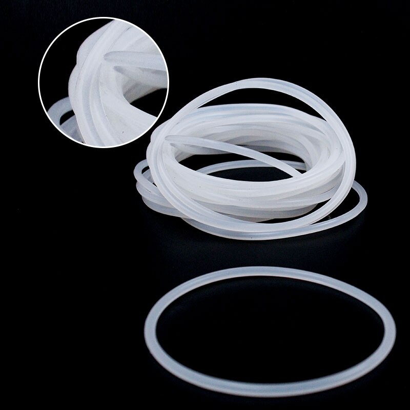 Vit silikonring silikon/vmq o ring 1.5mm tjocklek  od52/55/60/65/70/72/75/80mm o ring tätning gummipackning eller brickringar