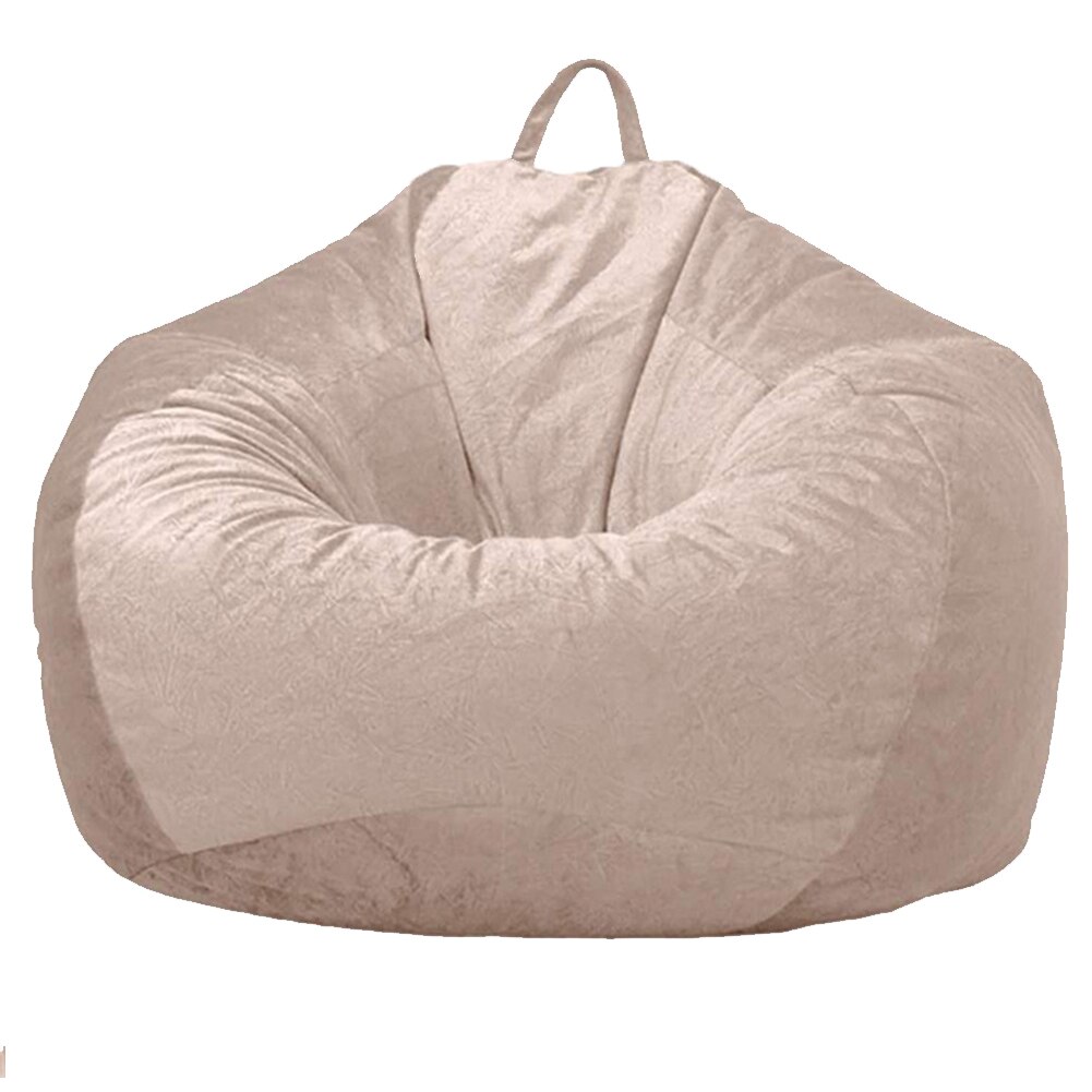 Kontor multifunktions tvättbara vuxna barn bönsäck stol täcka hem mjukt stort sovrum dammtätt utan att fylla möbler delar: Beige 90 x 110cm
