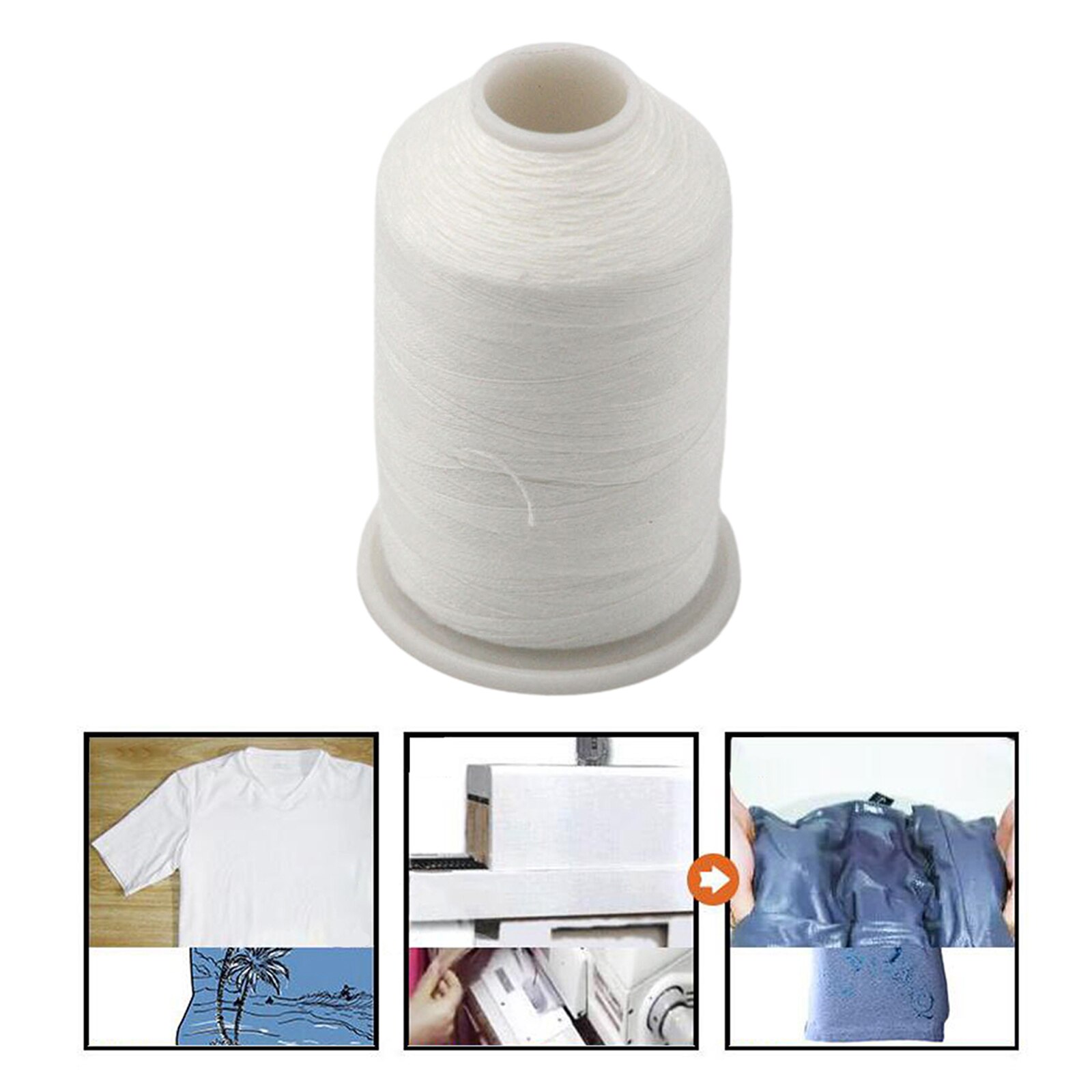 1094 Yard White Water Soluble Sewing Thread 20℃ for Clothes Making Multipurpose Supplies Garment DIY Dressmaker