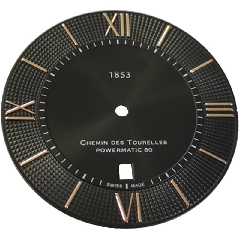 38mm cadran aiguilles boîtier pour T099407A montre texte T099408 montre accessoires pour ETA 2824-2 mouvement: Black Rose Gold