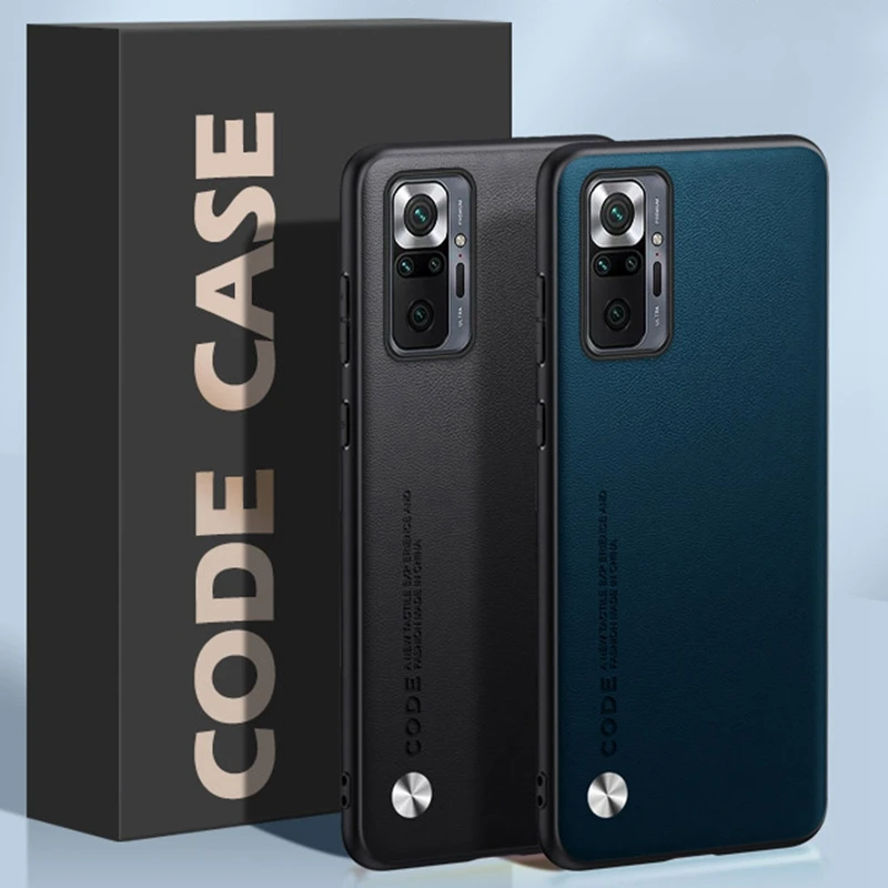 Til redmi note 10s 10 4g 10t 5g luksuriøst pu-læderetui til xiaomi redmi note 10 pro bagcover silikone beskyttende telefoncover