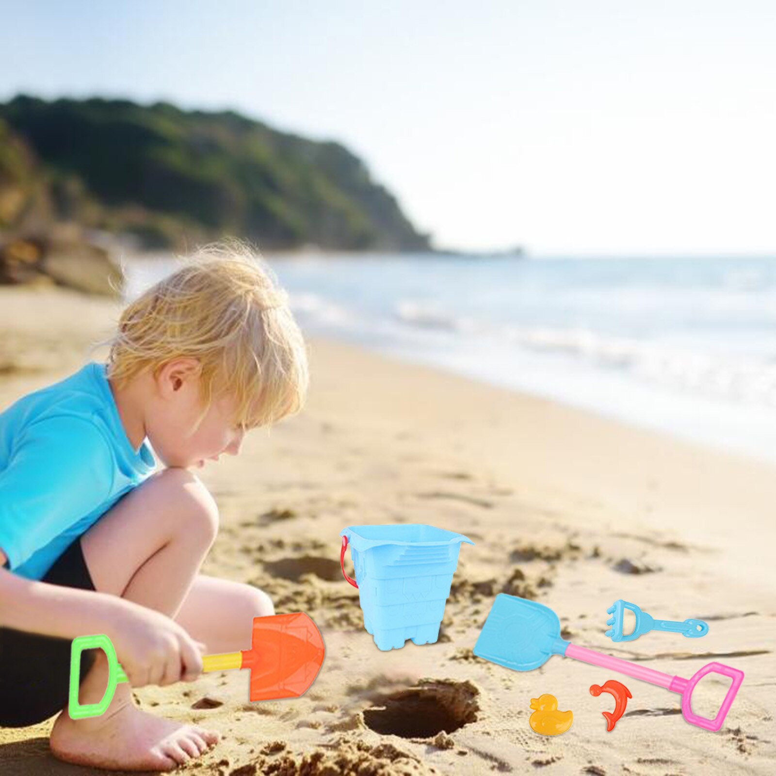 Strand Kinderen Speelgoed Creatieve Tool Kasteel Emmer Schop Spade Tool Speelgoed Strand Speelgoed Strand Speelgoed Voor Zand Zand Speelgoed set2021