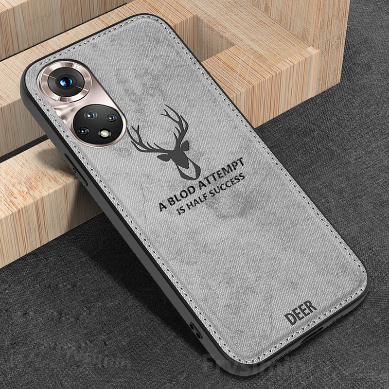 Negócio pano macio cervos caso de telefone para huawei honor 50 / 50 lite/50 pro silicone + capa para computador