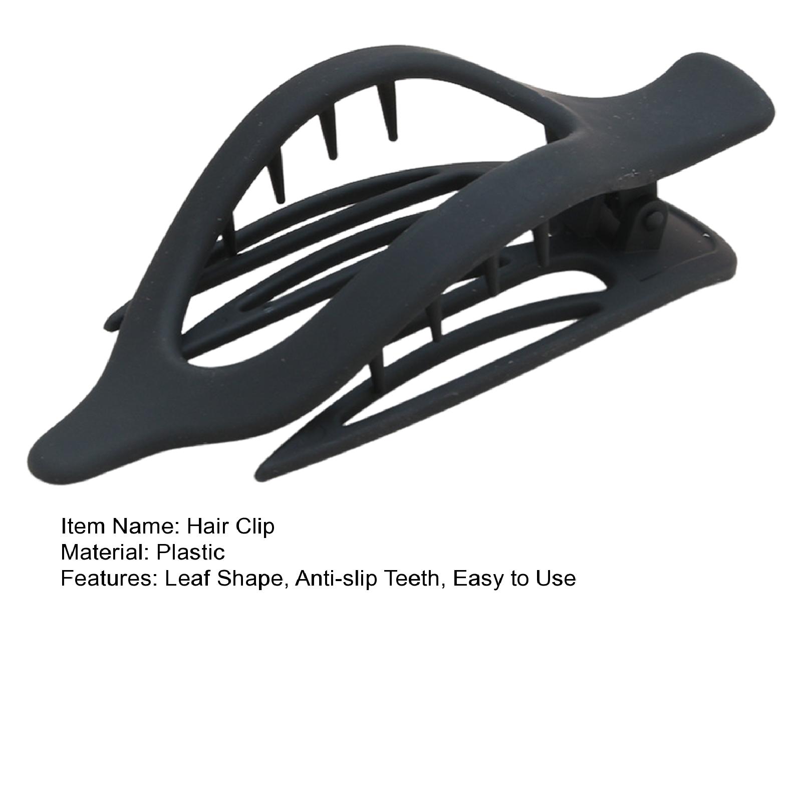 Pinza para el pelo para mujer con forma de hoja, pasador antideslizante para el pelo, soporte para el pelo para la cabeza trasera, accesorio para el cabello fácil de usar, horquilla Ouiкладка