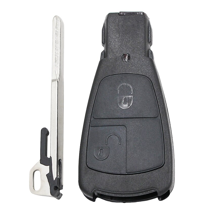 2/3 Knop Afstandsbediening Sleutel Shell Case Behuizing Met Nood Insert Blade Voor Mercedes-Benz C180 1998-2004 w202 C Klasse: 2 Buttons