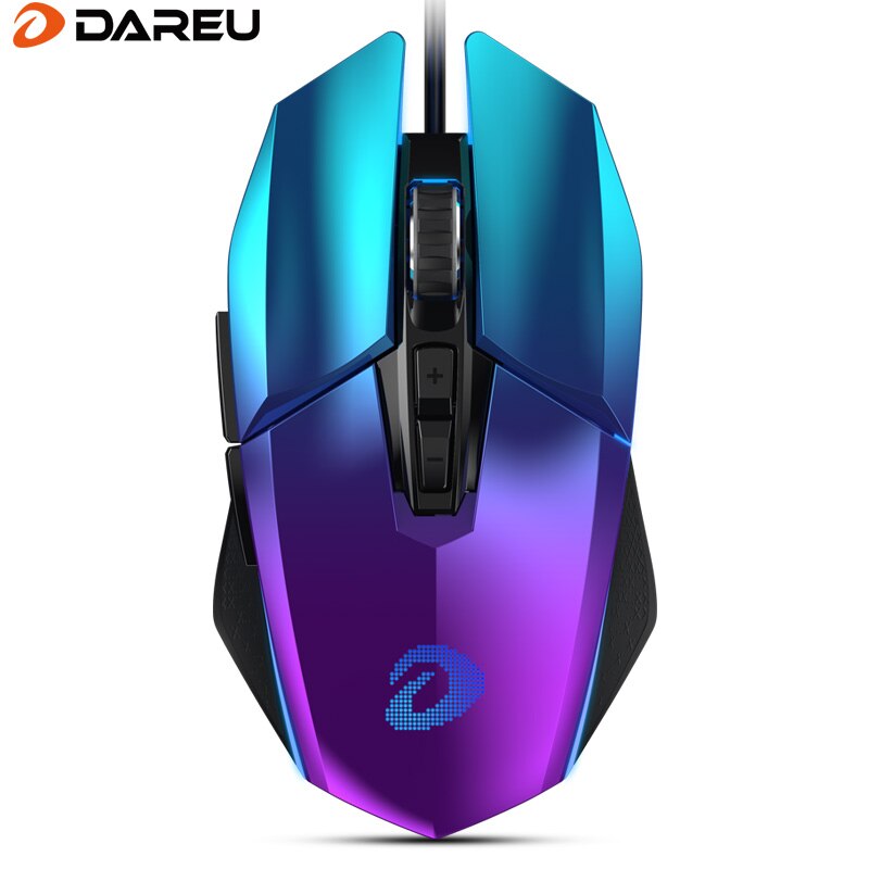 DAREU EM915 RGB Gaming Mouse PMW3336 10800 DPI 50 Million life 7 Button Mice with KBS buttons omni-directional trigger For Gamer