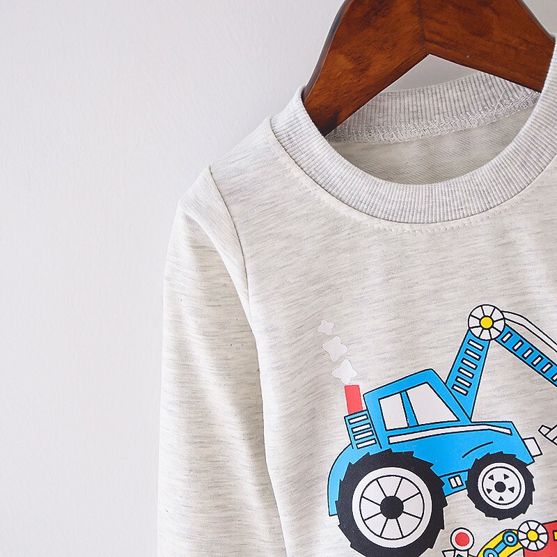 Katoenen Baby t-shirt Lange Mouw T-shirts voor Baby 'S Cartoon O-hals Top Baby Boy Eerste Verjaardag Outfit Jongen Shirt Kleding Tees