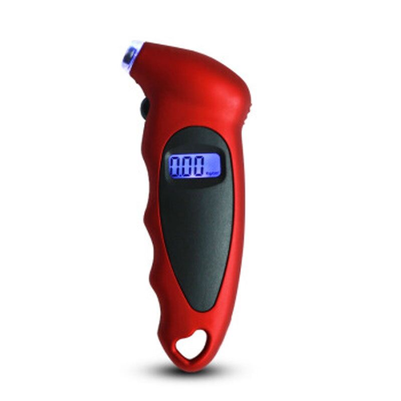 Digital Car Tire Tyre Air Pressure Gauge Meter LCD Display Manometer Barometers Tester for Car Truck Motorcycle Bike: Red 1pc