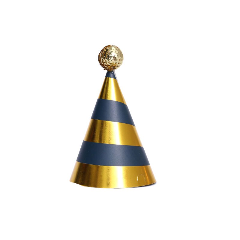 Kinderen Verjaardag Hoed Gelukkige Verjaardag Papier Hoeden Cap Prins Prinses Kroon Partij Decoratie Voor Jongen Meisje Verjaardagsfeestje Decoraties: black tiaowen