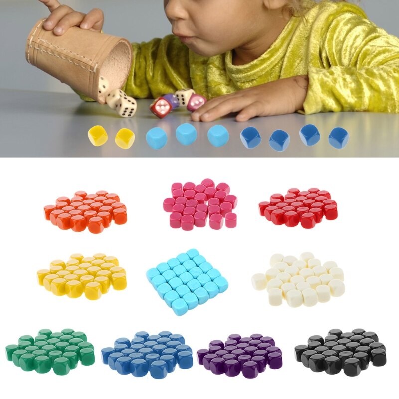Neue 20 stücke 16mm Würfel Filetiert Ecke leer Würfel DIY Engravable Würfel 6 Seitige Poker Glücksspiel Würfel Gremium Spiel lehre Würfel