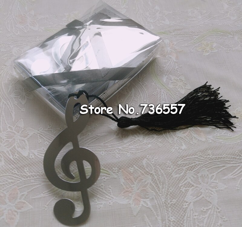 50 Uds. Marcapáginas de plata para notas musicales de cumpleaños de boda bebé baño bautismo cumpleaños favorito para los invitados recuerdo