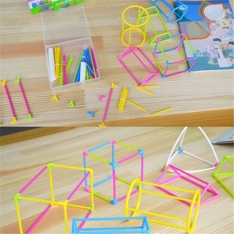 Ootdty 3d geometrisk form bygning samle kit børn matematik geometri pædagogisk legetøj
