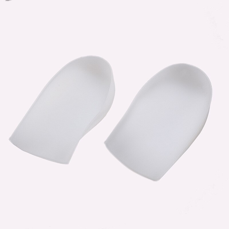 Unisex Invisible Height Increase Socks Heel Pads Silicone Insoles Foot Massage: 2cm