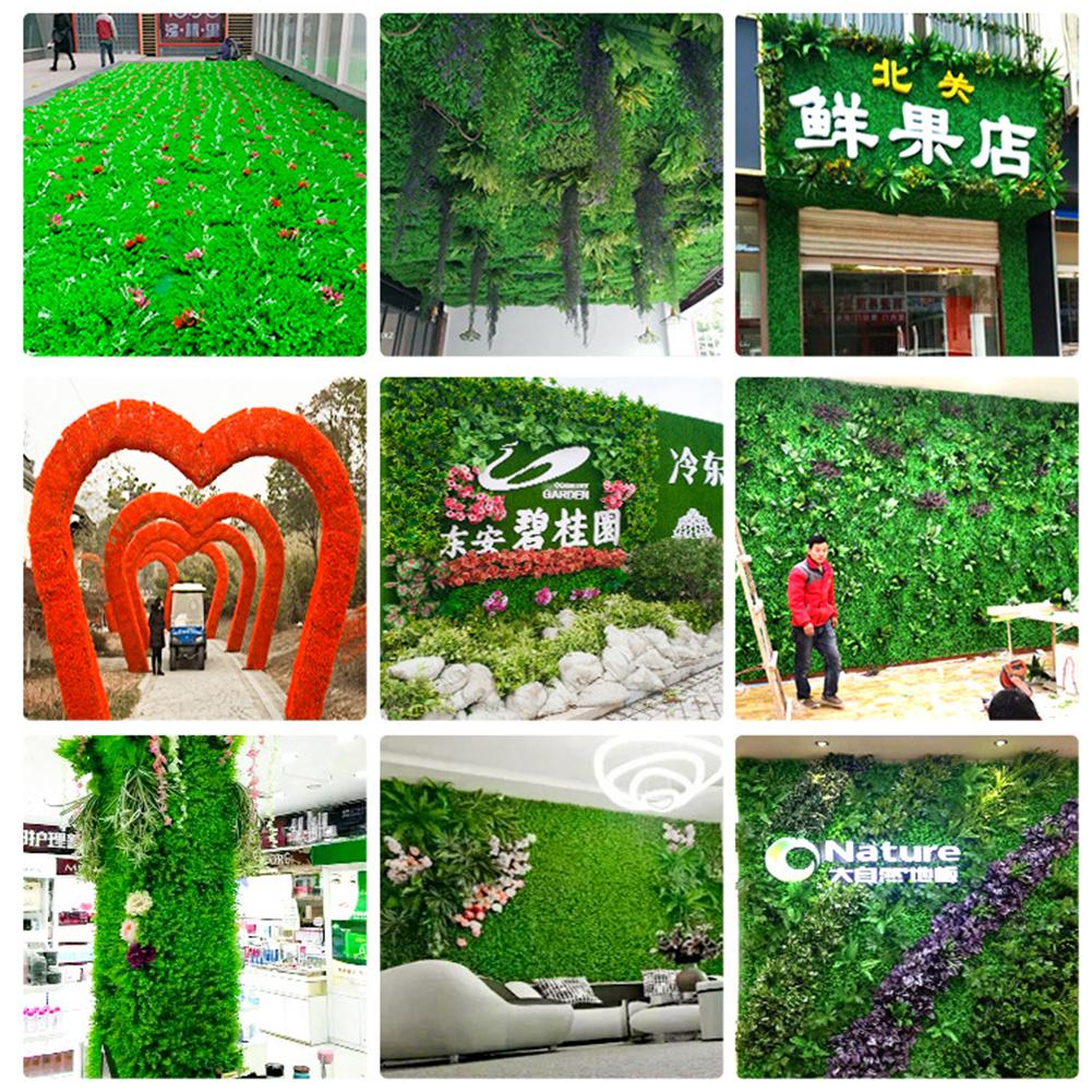 Simuleringsanlæg væg topiary grønne paneler privatliv skærm hegn tunge kunstige buksbom paneler topiary hæk plante
