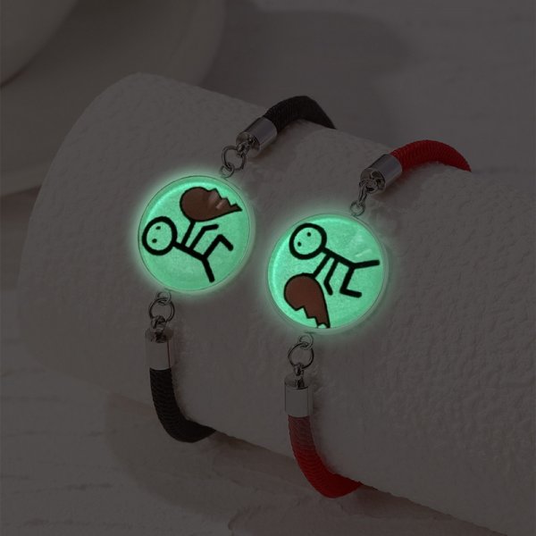 Bracelets de Couple lumineux romantique soleil lune pour femmes et hommes, corde tressée à la main, Bracelet assorti, bijoux de saint valentin