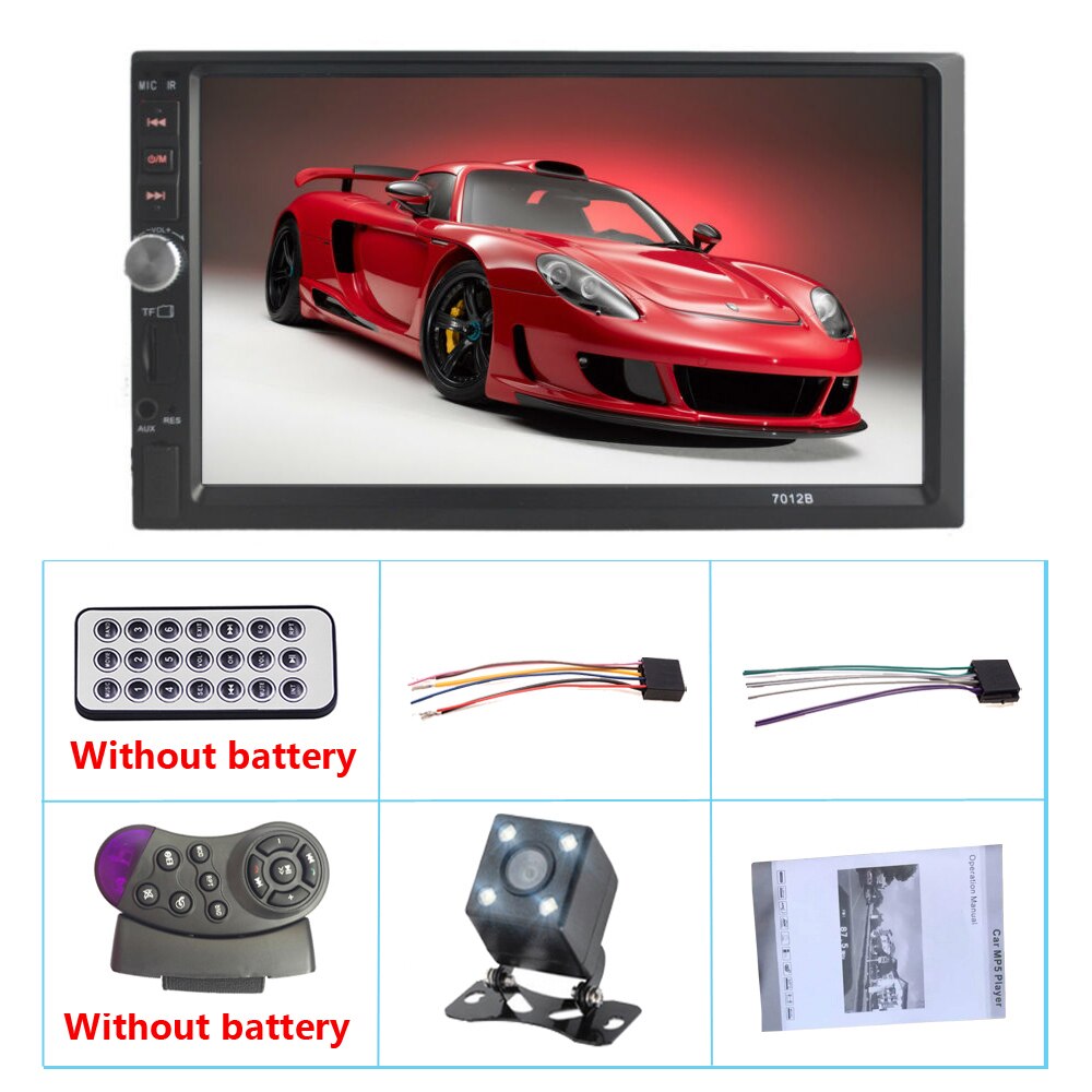 7012b autoradio 2 din algemeen 7 '' inch touchscreen autoradio video  mp5 speler ondersteuning achteruitrijcamera en stuurwiel: Afstandsbediening en camera
