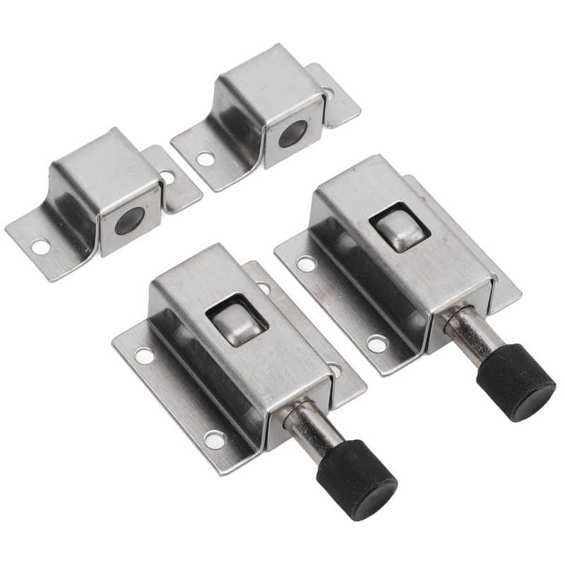 Automatic Spring Lock Door Latches Reliable Flat Bottom High Strength Anti Theft Stainless Steel for Security