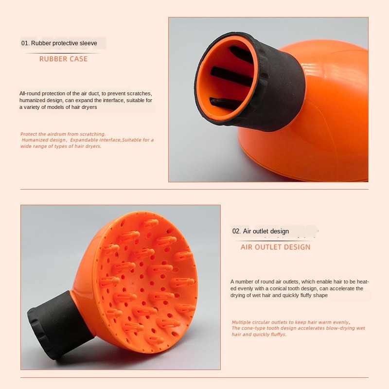 Travel Size Universal Hair Care Blow Diffuser With Finger For Hair Dryer